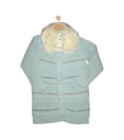 Light Blue Cable Cardigan Sweater