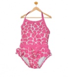 Pink Giraffe one piece bathing suit