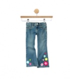 Smart And Sweet Flower Button Jeans