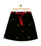 Gilrs Black Velvet Skirt