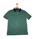 Green Striped Polo Shirt
