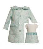 Aqua Dress & Coat Set