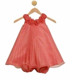 Girls Coral Easter Dress