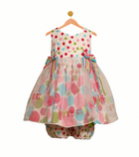 Girl's Organza Apron 'Happy Birthday' Dress