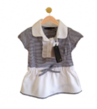Baby Girl's Blue & White Stripe Dress