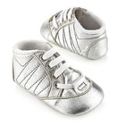 Baby Dior Metallic Silver Leather Sneaker