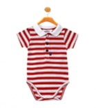 Baby Dior Short-Sleeve Striped Onesie