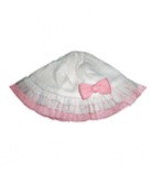 Baby Pink & white Ruffle Hat